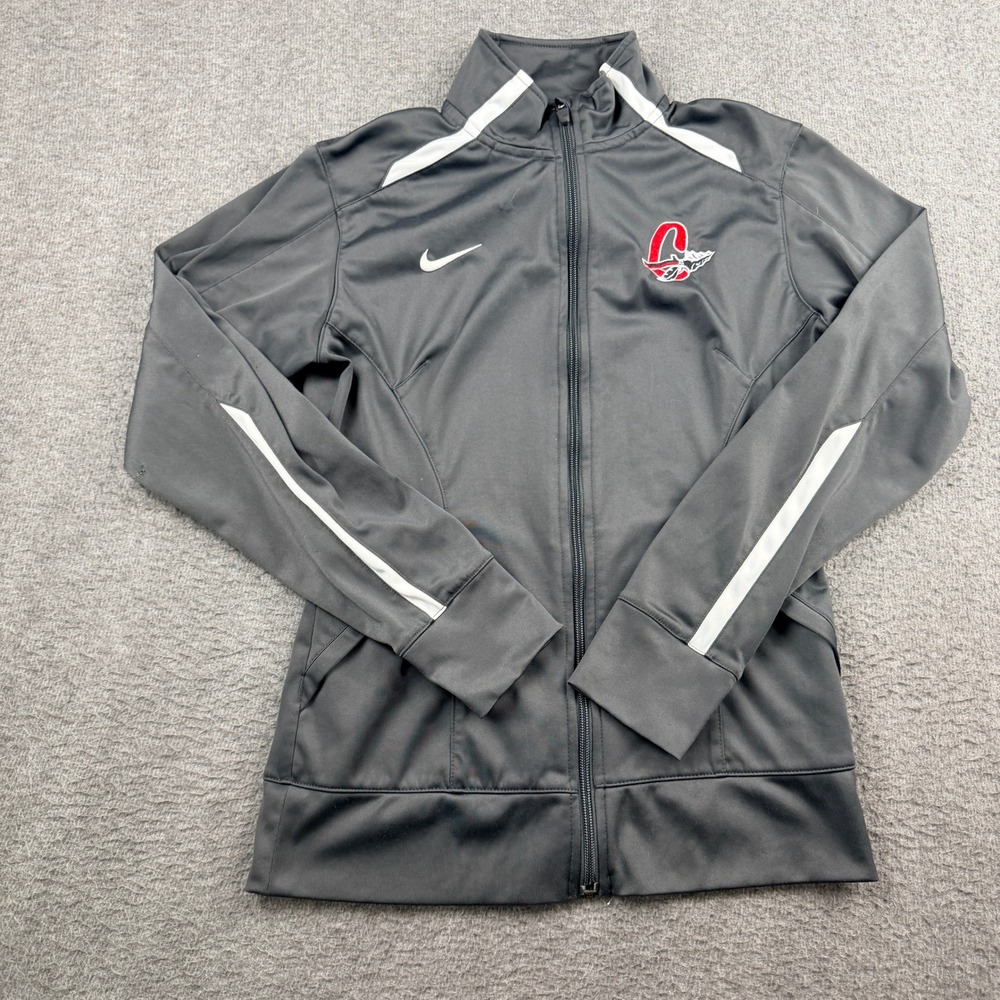 Nike Cleveland Indians Full Zip Track Jacket Gray 598585-212 Women's Small‎